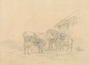 Twee Koeien en een Kalf door Sawrey Gilpin