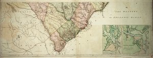 Kaart van Noord- en Zuid-Carolina