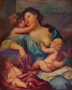 Portret van een Dame en Drie Kinderen, 17e eeuw, 1907