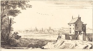 Landschap met Stad in de Verte