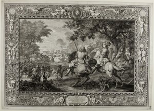 Nederlaag van het Spaanse leger bij het kanaal in Brugge door de troepen van koning Lodewijk XIV 1667