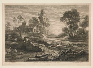 Landschap met een put