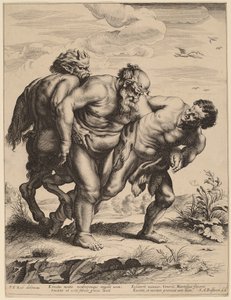 De dronken Silenus door Schelte Adams Bolswert after Sir Peter Paul Rubens