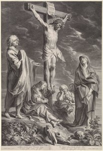 Christus aan het kruis, met Maria en Johannes