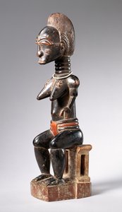 Baule Zittende Vrouwelijke Figuur
