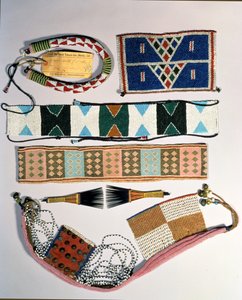 Collectie van Zulu-kralenartefacten