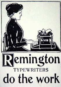 Advertentie voor Remington Typemachines