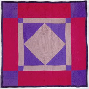 Amish Quilt, eind 19e-begin 20e eeuw (wol, katoen  quilten) door School American