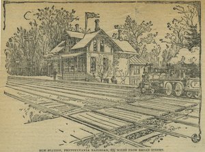 Elm Station, West Philadelphia, Pennsylvania Railroad, USA