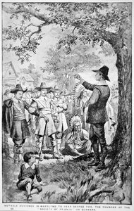 George Fox predikt in Maryland