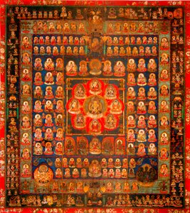 Boeddhisme: mandala taizokai (Garbhadhatu) genaamd de Wereld van de matrix door School Asian