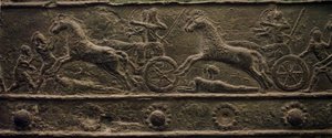 Balawat-poorten uit het oude Assyrische Rijk (laag reliëf)