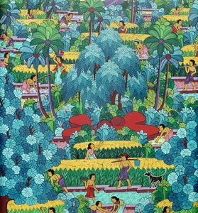 Traditionele Balinese naïeve schilderkunst, Indonesië 20e eeuw door School Balinese