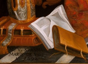 Sint Augustinus in aanbidding van de Heilige Maria door School Belgian