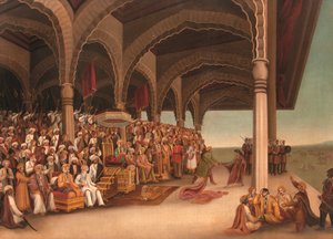 Zonder titel (De ontkleding van Draupadi), ca. eind 19e eeuw door School Bengali