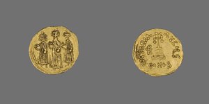 Solidus (Munt) van Heraclius, 638 AD - 641 AD door School Byzantine