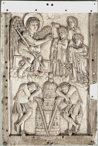 Karolingische kunst: heilige vrouwen bij het graf door School Carolingian