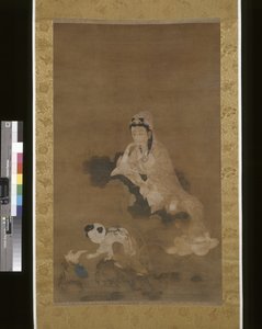 Avalokitesvara (Guanyin) op Lotus door School Chinese