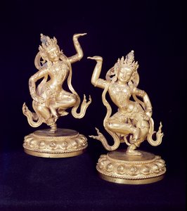 Bodhisattva, paar Husante figuren door School Chinese