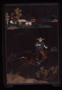 Penseelpot Met Scènes Van Landelijke Bezigheden