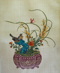 Chinese kunst: bloemen en vogels