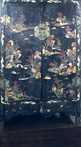 Versierde kast, Coromandel door School Chinese