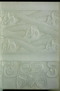 Detail van een archaïsch vat en deksel, Tulu, Qianlong Periode (1736-95) door School Chinese