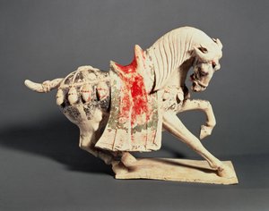 Steigerend Paard, grafbeeld, 7e-begin 8e eeuw, T