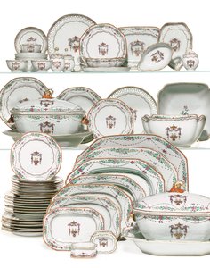 Priesterlijke zegen diner servies, ca. 1785