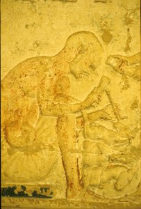 Oud Egypte, muurschildering, graf van Petosiris, Tuna el Gebel, 300 v.Chr., beeldhouwer door School Egyptian