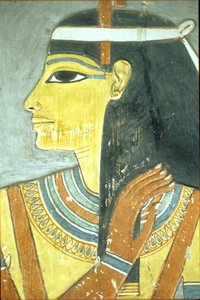 Oud Egypte, muurschildering, godin Hathor, graf van Horemheb, Thebe