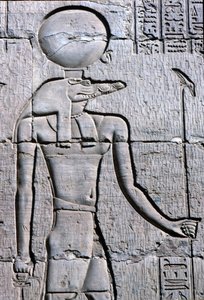 Sebek die een ankh draagt door School Egyptian