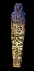 Egyptische oudheid: deksel van sarcofaag van Jedkhonsouioufankh (Djedkhonsouiouefankh), rond 750 v.Chr.
