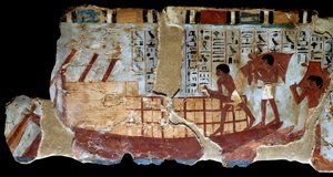 Egyptische oudheid: muurschildering uit het Thebaanse graf van Ounsou door School Egyptian