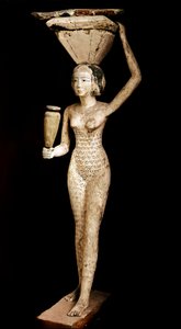Egyptische oudheid: houten beeldhouwwerk als dragers van offers. Middenrijk
