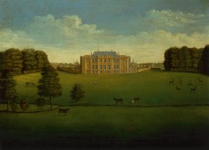 Een Zicht op Gautby Hall, Lincolnshire vanaf het Meer door School English