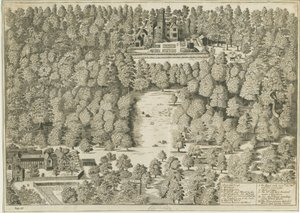 Boscobel Huis (gravure) door School English