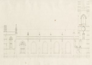 Burton-upon-Trent - Heilige Drie-eenheid Kerk: tekening