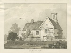 Chatcull Oud Hall: pen en was tekening