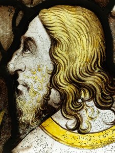 Gecorrigeerd gedeelte van het Grote Oostelijke Raam in York Minster: 
