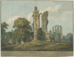 Croxden Abbey: aquarel