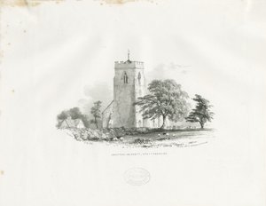 Drayton Bassett Church: lithografie (vignet), nd [ca. 1825-30]