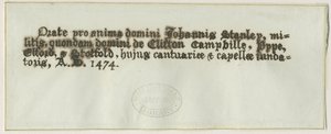 Elford Kerk - Graf van Sir John Stanley door School English
