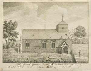 Afscheid Kerk: gravure