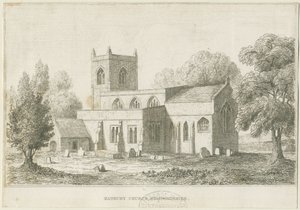 Hanbury Church: ets, nd [ca. 1800] door School English