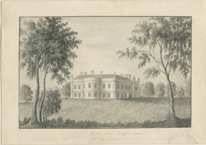 Hatherton Hall: potloodtekening, nd [c 1860] door School English