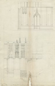 Interieur van Lichfield Kathedraal - Westkant van het Koor
