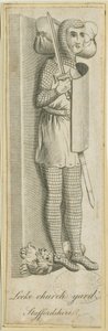Leek Churchyard - Ridder: gravure, nd [?18e eeuw] door School English