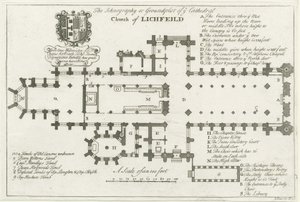 Lichfield Kathedraal - Grondplan door School English