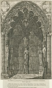 Lichfield Cathedral - Westelijke Deur door School English